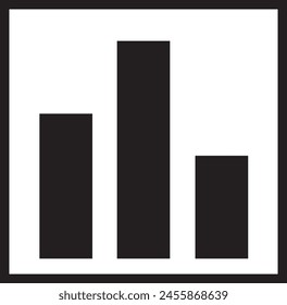  Growing bar graph icon in black on a white background