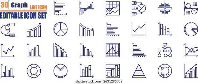 Growing bar graph icon set. Containing performance, gain, improvement, grow, chart, increase, evolution and development icons.