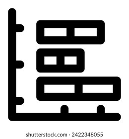 Growing bar graph icon sets
