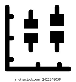 Growing bar graph icon sets