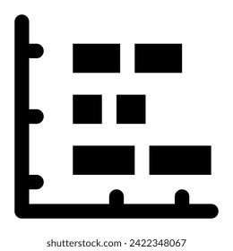 Growing bar graph icon sets