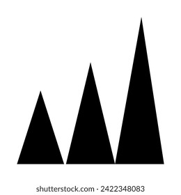 Growing bar graph icon sets