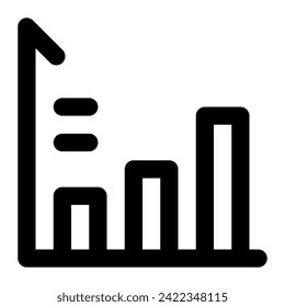 Growing bar graph icon sets
