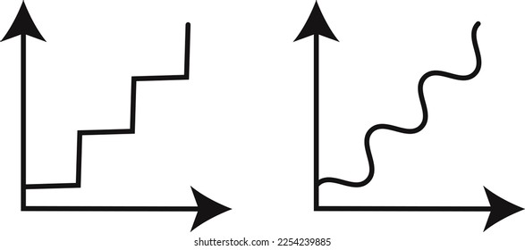 Growing bar graph icon simple trendy flat style line and solid Isolated vector illustration on white background. For apps, logo, websites, symbol , UI, UX, graphic and web design. EPS 10.