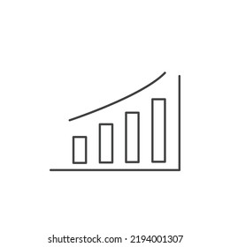 Growing bar graph icons  symbol vector elements for infographic web