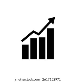 Growing bar vector icon illustration