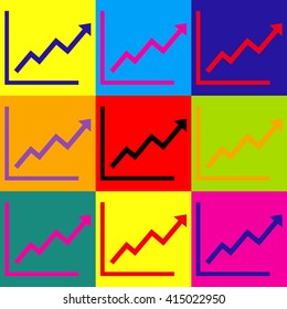 Growing bars graphic sign