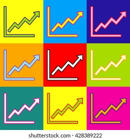 Growing bars graphic sign