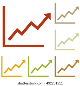 Growing bars graphic sign