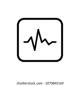 Growing bars graphic vector line icon. Infographic pictogram. Seo outline illustration.