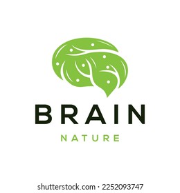 Growing brain logo combination brain logo with tree logo