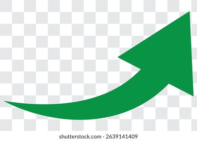 Growing business 3d green arrow on white. Profit arow Vector illustration.Business concept, growing chart. Concept of sales symbol icon with arrow moving up. Economic Arrow With Growing Trend.