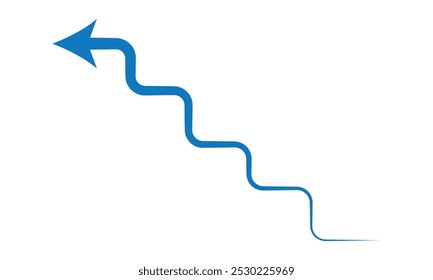 Growing business arrow on isolated background, Profit arrow, Vector illustration. Business concept, growing chart. Concept of sales symbol icon with arrow moving up. Economic Arrow With Growing Trend.