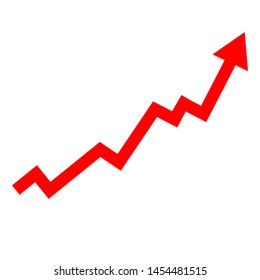 Growing business arrow on white backgroundarrow on white background