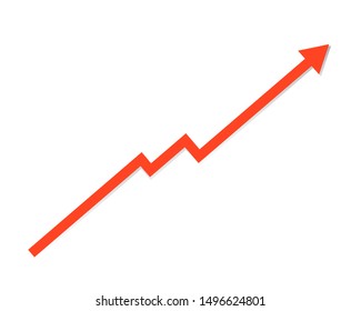 Growing business arrow on white background arrow on white background