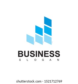 Up Growing Business Chart Logo Design Template