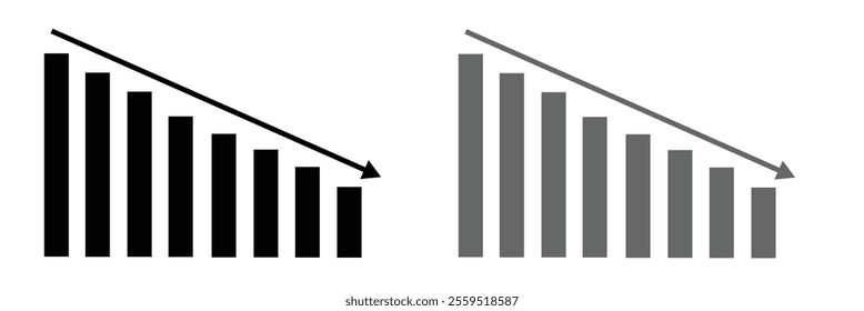 Growing business Color arrow with bar chart, Profit arrow Vector Illustration . Business concept, growing chart. Concept of sales symbol icon with arrow moving up. Economic Arrow With Growing Trend.