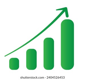 Growing business concept with up arrow, Trade arrow, Exchange price chart vector ilustrations.