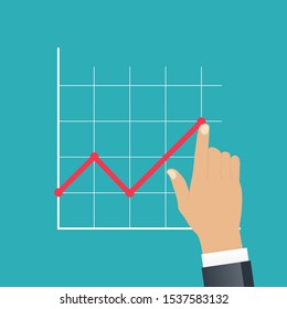 Growing business graph. Profit concept.Vector Illustration EPS10