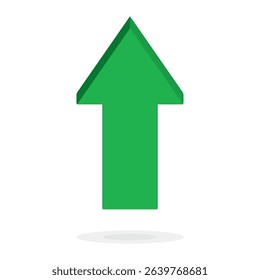 Growing business green 3d arrow going up. Profit arow Vector illustration. Business concept, growing chart. Concept of sales symbol icon with arrow moving up. Economic green Arrow With Growing Trend.