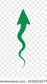 Growing business green arrow. Profit green arrow, Vector illustration. Concept of sales symbol icon with arrow moving up. Economic Arrow With Growing Trend. 
green growing Business icon. eps 10.