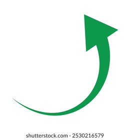 Growing business green arrow. Profit green arrow, Vector illustration. Concept of sales symbol icon with arrow moving up. Economic Arrow With Growing Trend. 
green growing Business icon. eps 10.