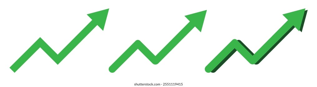 Growing business green arrow. profit arrow head. upwards arrow. arrow. upwards. gain. high prices.  growing. growth. 