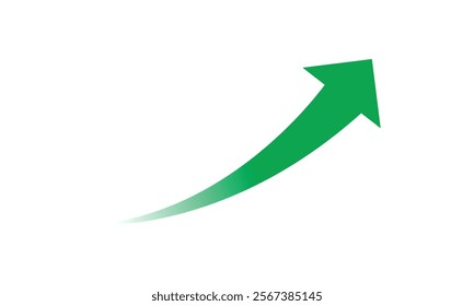 Growing business green arrow. Vector