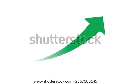 Growing business green arrow. Vector