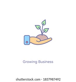 Growing Business icon in vector. Logotype