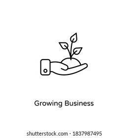 Growing Business icon in vector. Logotype