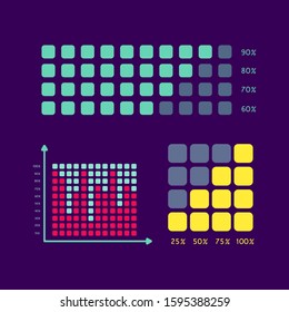 Growing chart. Financial bar diagram showing increasing profits. Vector illustration.
