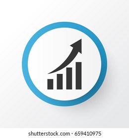 Growing Chart Icon Symbol. Premium Quality Isolated Increasing Element In Trendy Style.