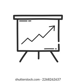 Aufsteigende Kartendarstellung an Bord. Handzeichnung Design Stil. Vektorgrafik.