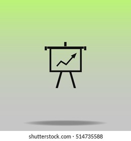 Growing Chart Presentation vector icon