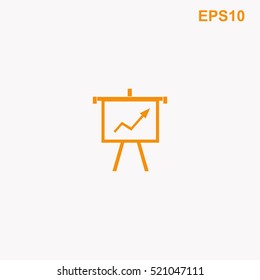 Growing Chart Presentation vector icon