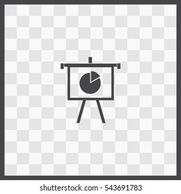 Growing Chart Presentation vector icon. Isolated illustration. Business picture.