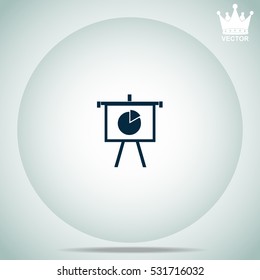 Growing Chart Presentation  vector illustration.