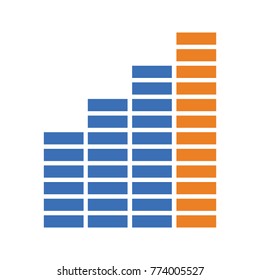 Growing Chart Spectrum Vector Illustration Graphic Design