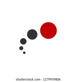 Growing circles abstract logo concept