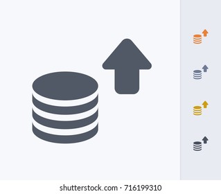 Growing Coin Stack - Carbon Icons. A professional, pixel-aligned icon.  