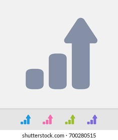 Growing Column Graph - Granite Icons. A professional, pixel-perfect icon designed on a 32x32 pixel grid and redesigned on a 16x16 pixel grid for very small sizes.
