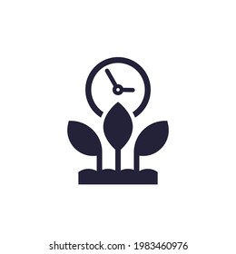 icono de cultivo y tiempo
