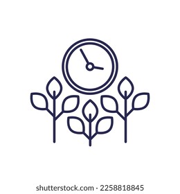 Kulturpflanzen und Zeitliniensymbol, Landwirtschaft und Landwirtschaft