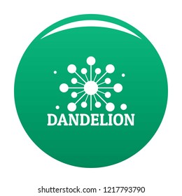 Growing dandelion logo icon. Simple illustration of growing dandelion vector icon for any design green