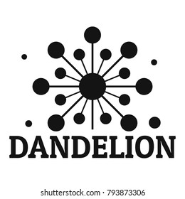 Growing dandelion logo icon. Simple illustration of growing dandelion vector icon for web.