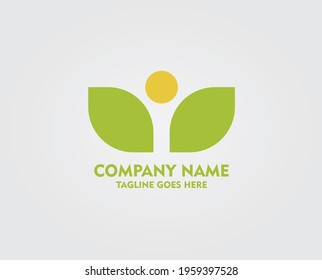 growing deed logo design green color