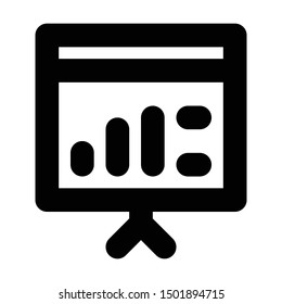 Growing Diagram Presentation icon. Element of Financial Business Investment and Trading Sales data Statistic illustration. Signs and symbols can be used for web, logo, mobile app, UI, UX