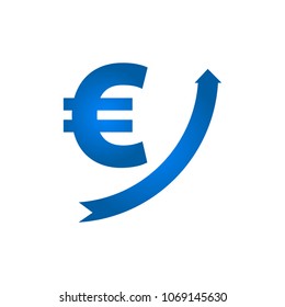 Growing euro icon
