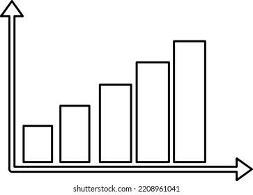 Growing Graph, Bar Chart, Flat Icon Isolated On The White Background, Flat Design Vector Illustration..eps
